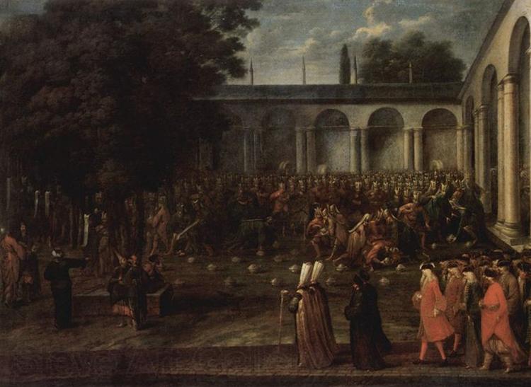 Jean-Baptiste Van Mour Der Gesandte Cornelis Calkoen begibt sich zur Audienz beim Sultan Ahmed III. Spain oil painting art